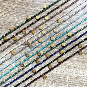 Collier céleste médailles pierre de lune