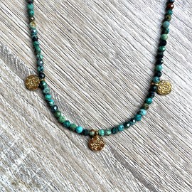 Collier céleste turquoise africaine