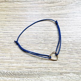 Bracelet mon cœur diamanté marine