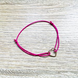 Bracelet mon cœur diamanté fuchsia