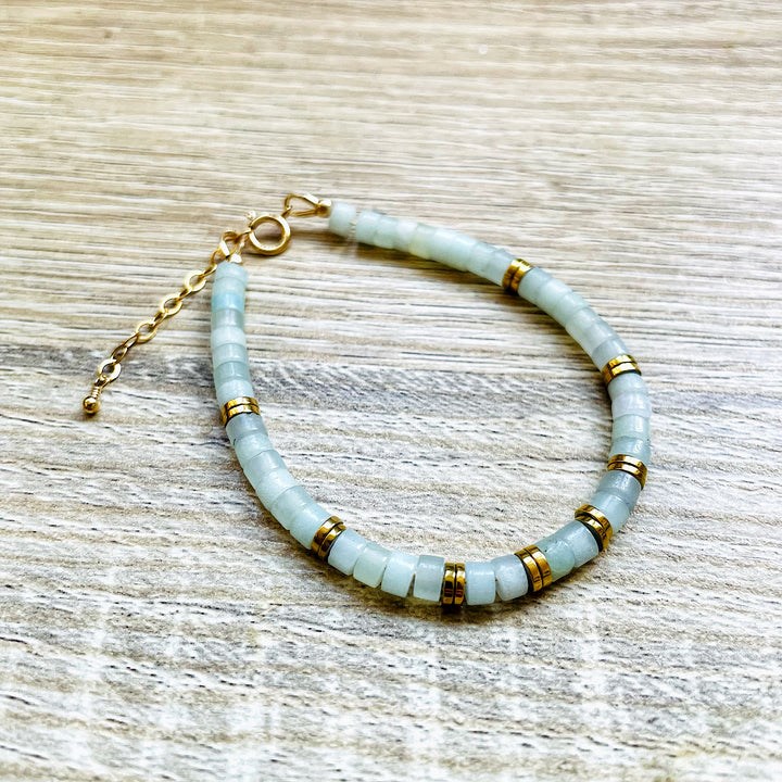Ysie - Bracelet jane amazonite et hématites