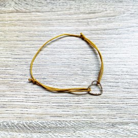 Bracelet mon cœur diamanté jaune