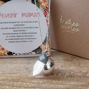 Bola de grossesse argent pierre