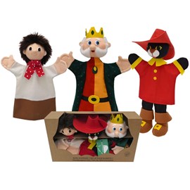 Set 3 marionnettes le chat botté