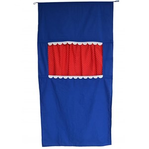 Théâtre de porte en tissu bleu