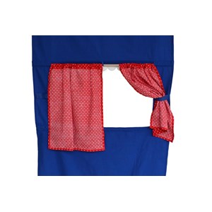 Théâtre de porte en tissu bleu