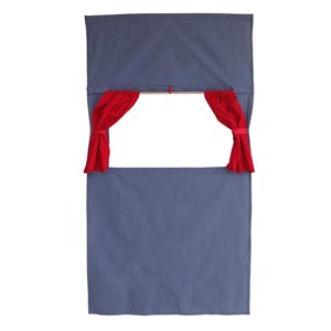 Théâtre de porte en tissu gris