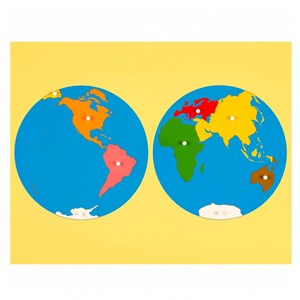 Carte-puzzle des parties du monde