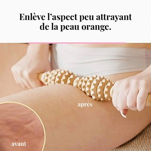 Rouleau massage cellulite masseur bois