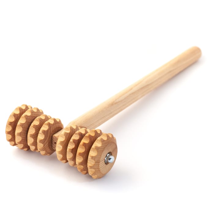 Rouleau En Bois De Massage Anti-cellulite - Pour Ventre Et Drainage Lymphatique - Neuf