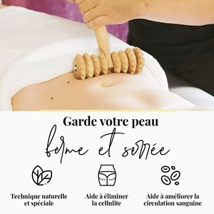 Rouleau massage cellulite masseur bois
