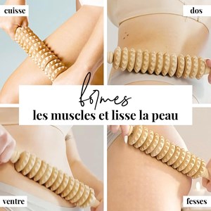 Rouleau massage cellulite masseur bois