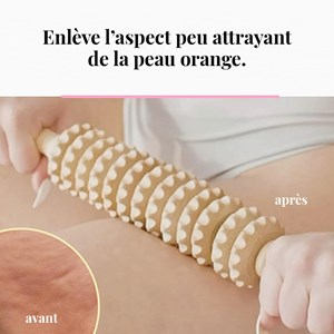 Rouleau massage cellulite masseur bois