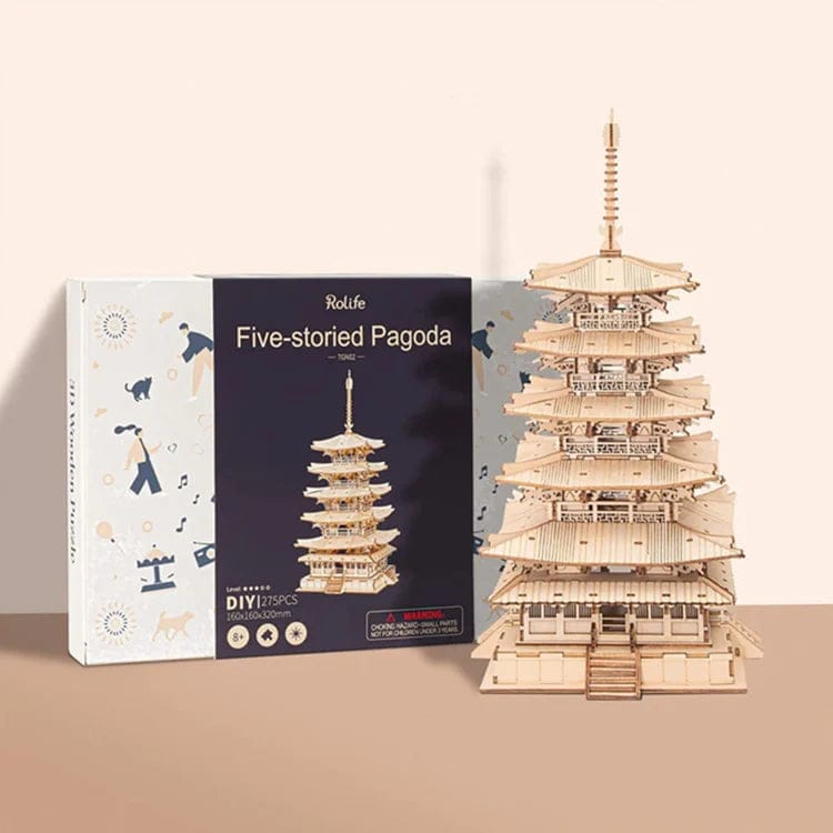 Maquette 3d - pagode 5 étages