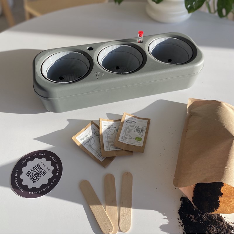 The Urban Permaculture - Kit potager urbain bio - 3 basilics
