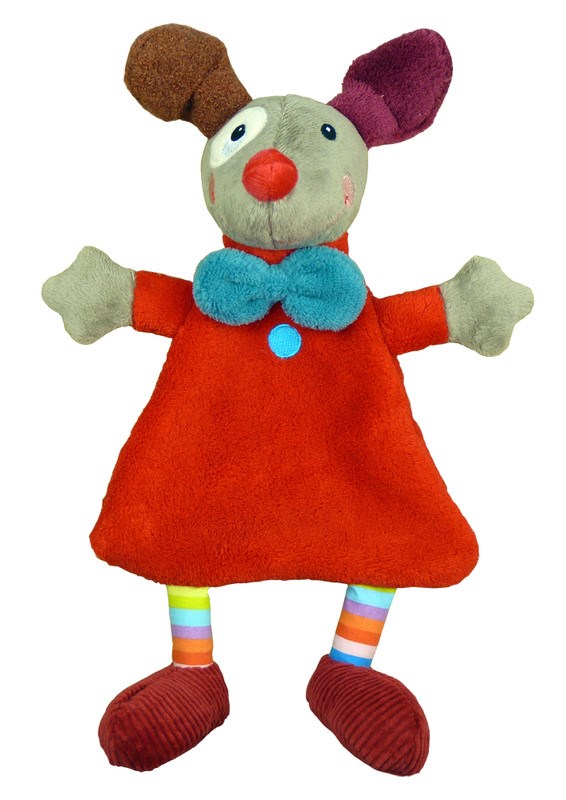 Ebulobo - Doudou plat clown rouge