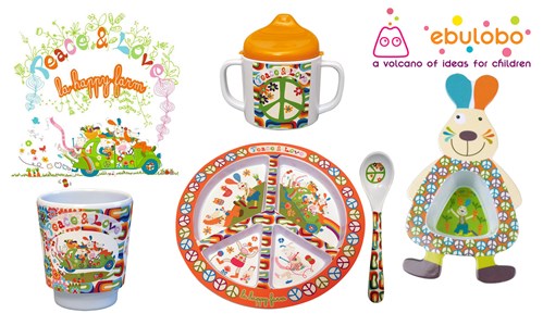 Set assiette, mug, tasse, cuillère, bol
