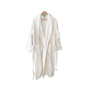 Peignoir en coton bio, coloris blanc, ta