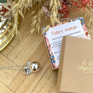 Bola de grossesse argent quartz