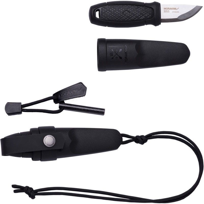 Couteau de survie mora eldris fire starter noir