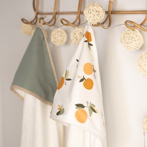 Grande cape de bain coton bambou clem