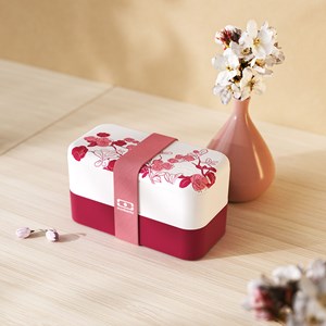 Lunch box rectangulaire 2x500ml magnolia