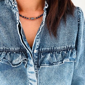 Collier jane labradorite et hématites