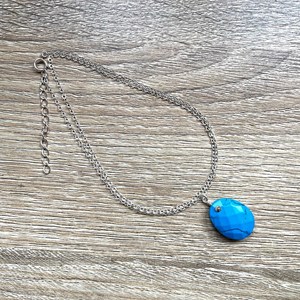 Collier alma aventurine verte argent