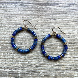 Boucles d'oreilles jane lapis lazuli