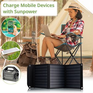 Chargeur solaire portable bresser 40 watt avec port usb et connecteur d’alimenta