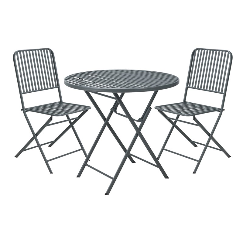 Cémonjardin - Ensemble table de jardin bistro ronde...