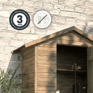 Armoire de jardin bois leo - 1,05 m²