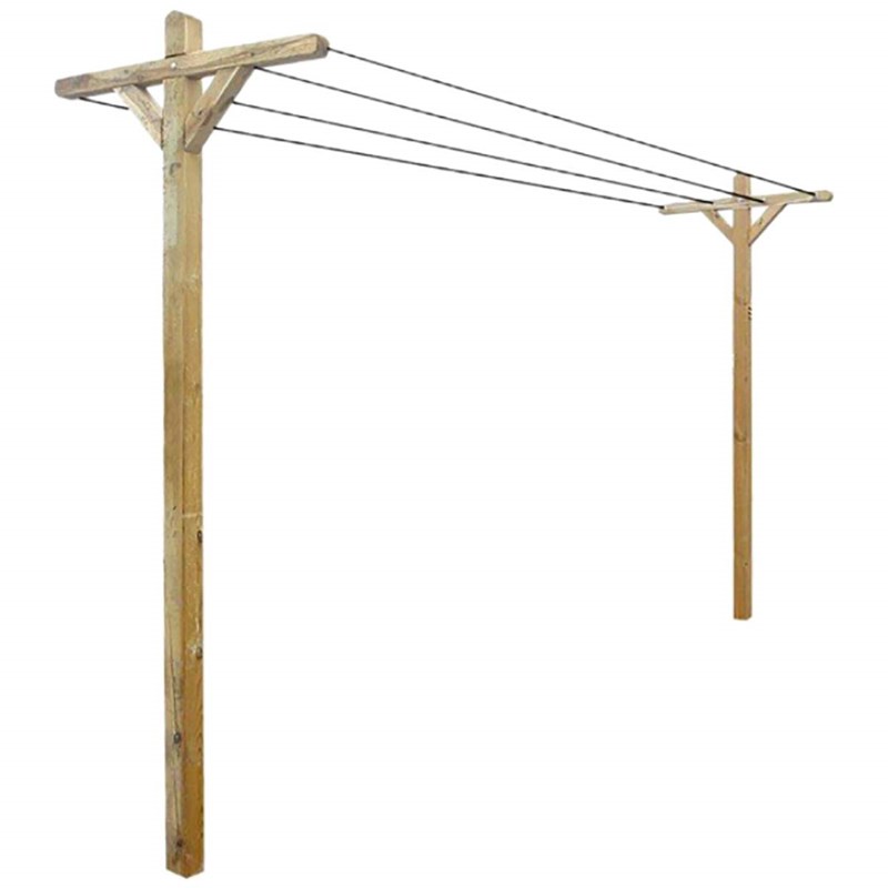 Etendoir à linge extérieur en bois