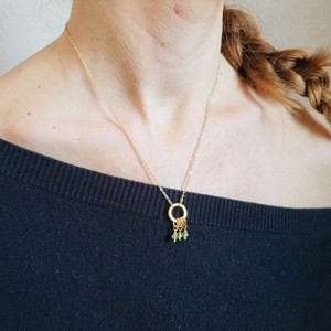 Collier or péridot