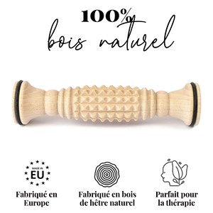 Rouleau massage pour pied masseur bois