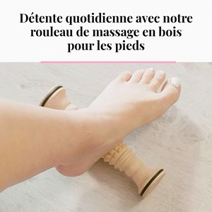 Rouleau massage pour pied masseur bois
