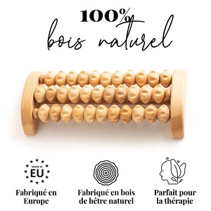 Rouleau massage pour pied masseur bois