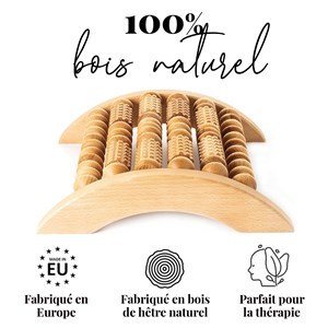 Rouleau massage pour pied masseur bois