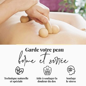 Rouleau massage masseur pour corps bois