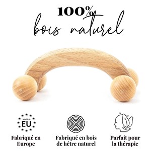 Rouleau massage masseur pour corps bois