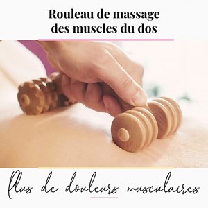 Rouleau massage masseur pour corps bois