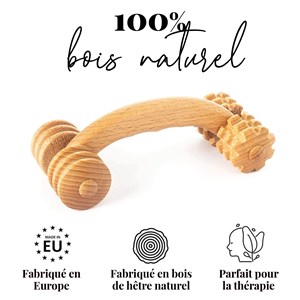 Rouleau massage masseur pour corps bois