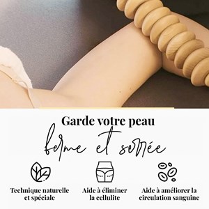 Rouleau massage cellulite masseur bois