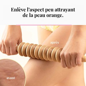 Rouleau massage cellulite masseur bois