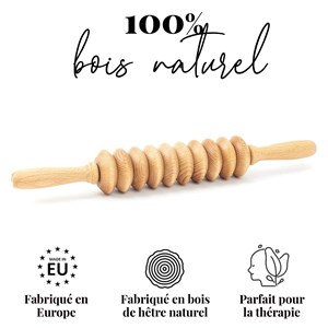 Rouleau massage cellulite masseur bois
