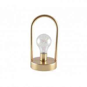 Lampe a led en metal dore