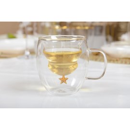 Tasses double paroi etoile doree 250ml -