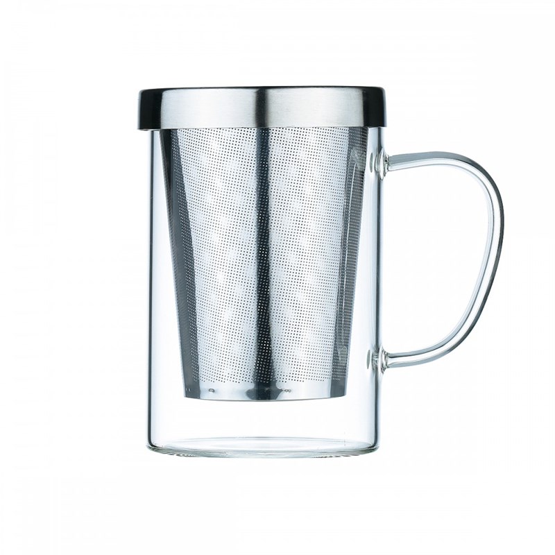 Mug 400ml avec couvercle et filtre en inox