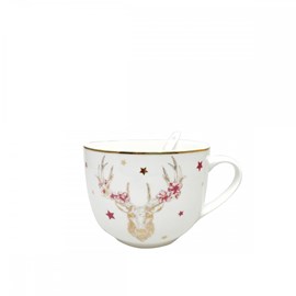 Mug cerf dore avec cuillère
