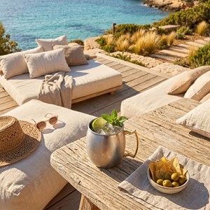 Mug inox lisse avec anse dorée